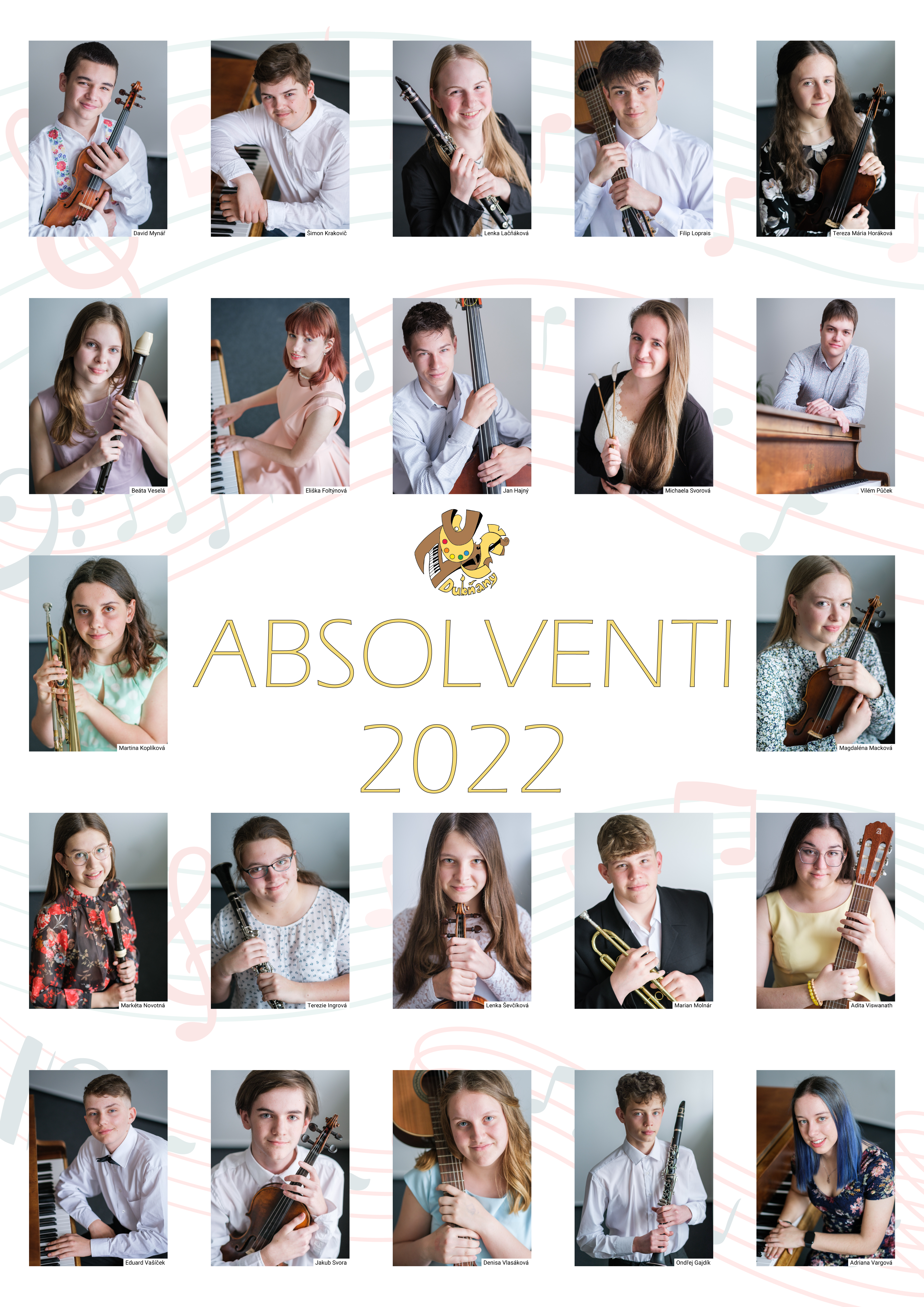 Absolventi ZUŠ Dubňany 2022