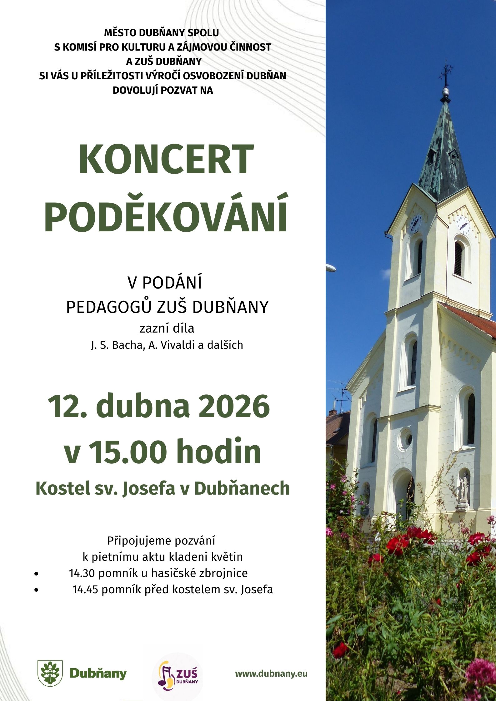 Koncert poděkování k výročí osvobození Dubňan