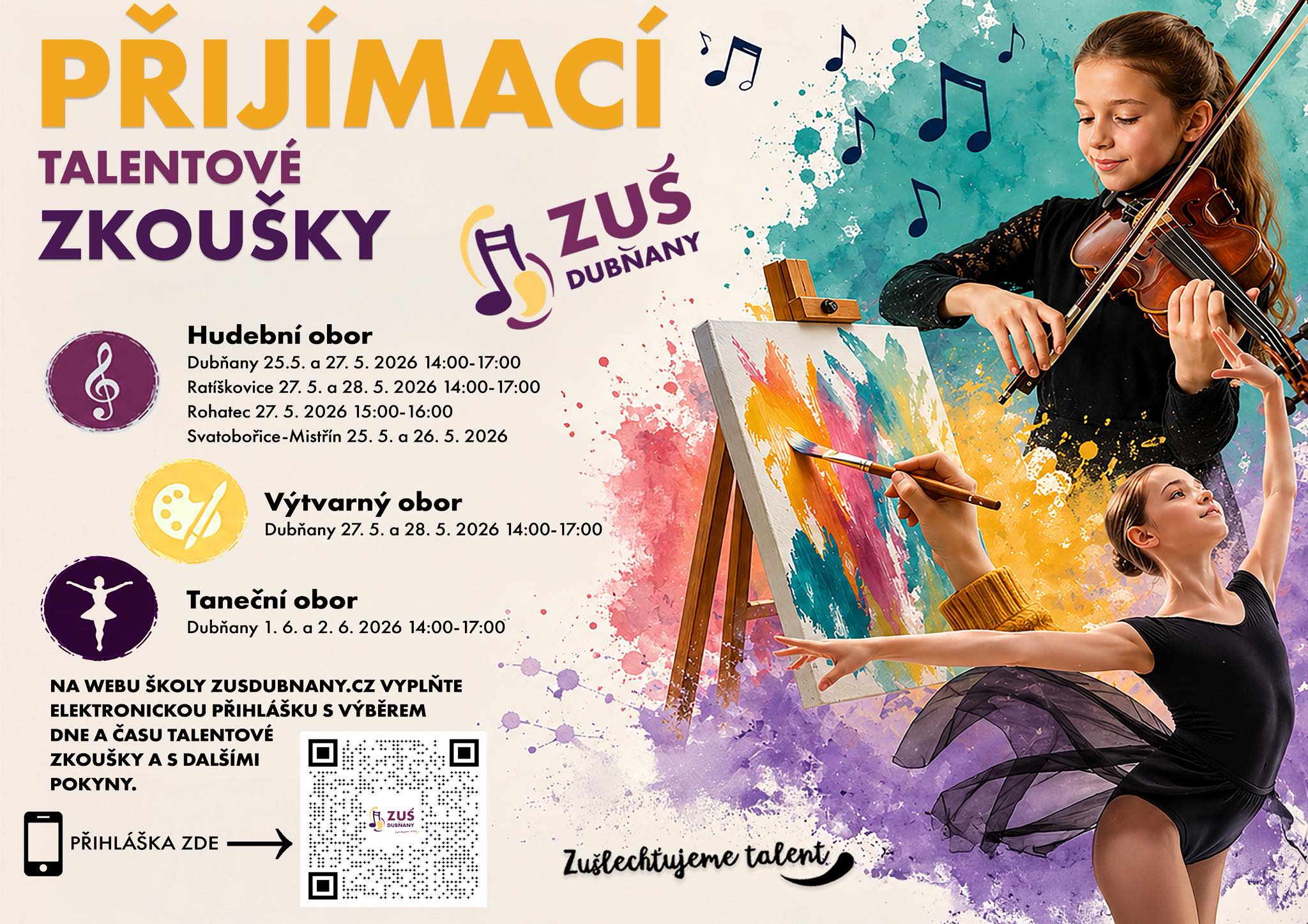 PŘIJÍMACÍ TALENTOVÉ ZKOUŠKY